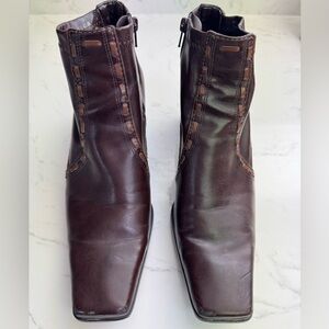 Franco Sarto Brown Leather Ankle Boots – Women’s 8N (Narrow)